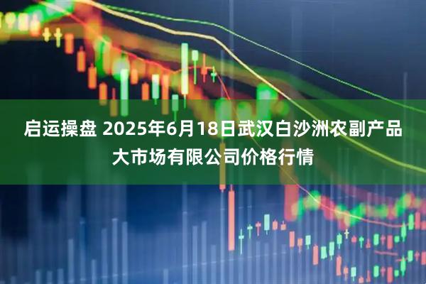 启运操盘 2025年6月18日武汉白沙洲农副产品大市场有限公司价格行情